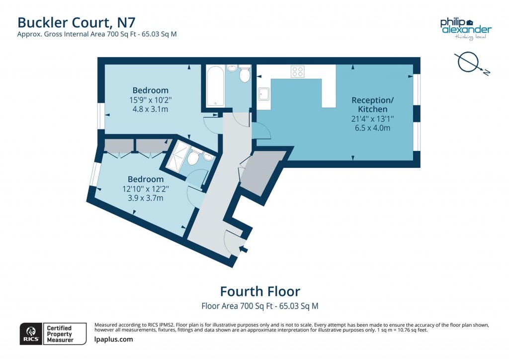 Floorplan for Buckler Court, Eden Grove, N7 8EF