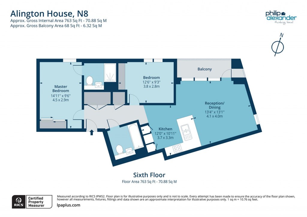 Floorplan for Alington House, Alexandra Gate, N8