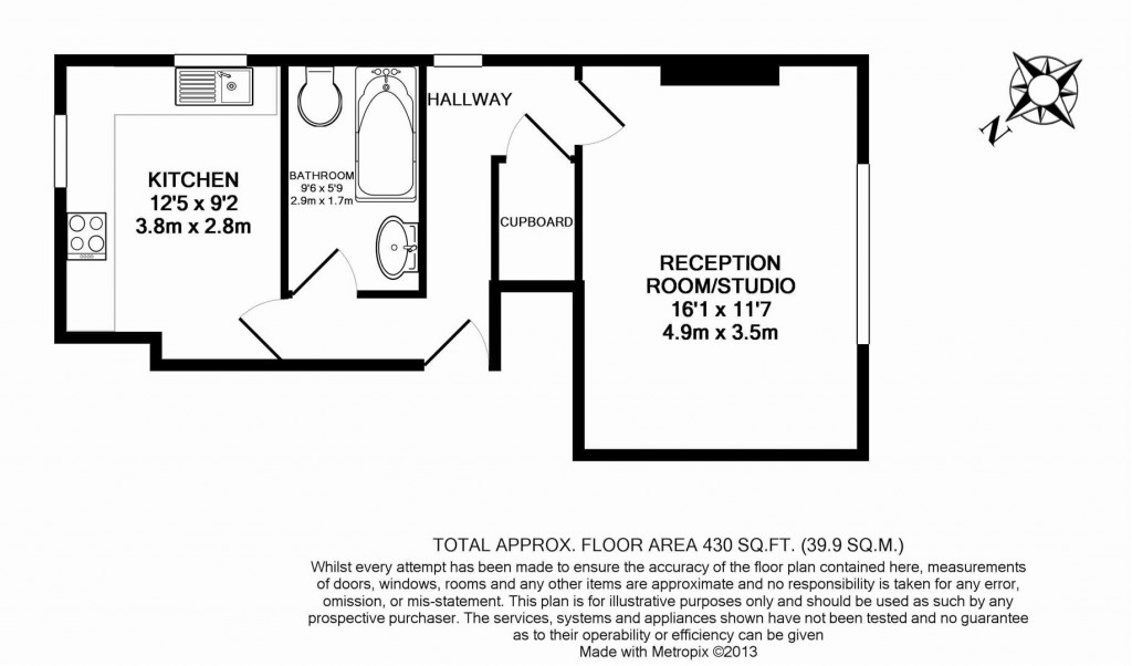 Floorplan for Green Lanes, Palmers Green, N13