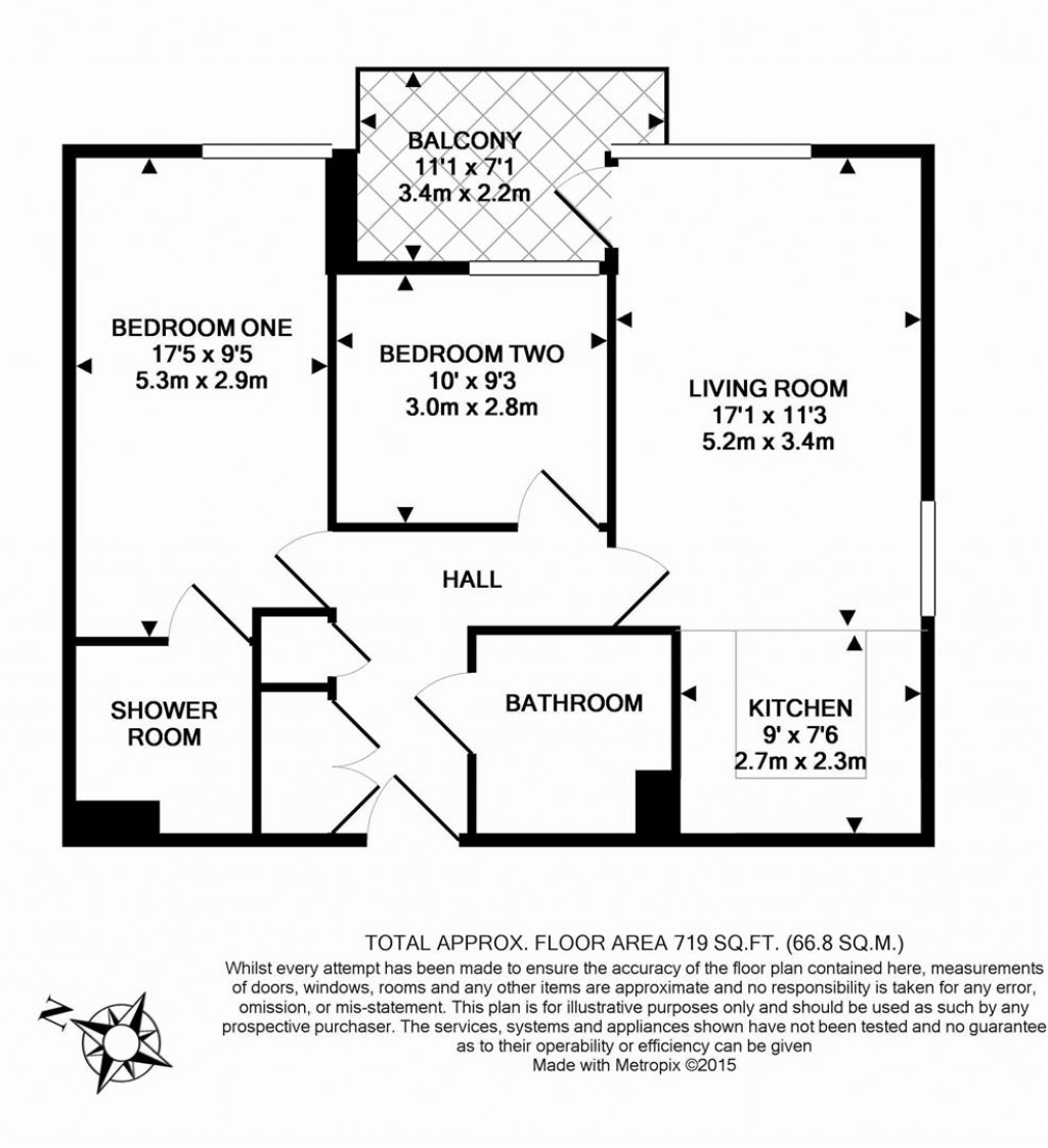 Floorplan for Lang Court, Smithfield Square, Hornsey, N8