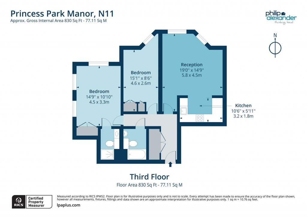 Floorplan for Princess Park Manor, New Southgate, N11