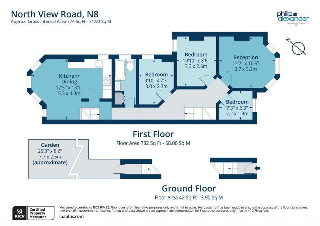 Floorplan for North View Road, Hornsey, N8