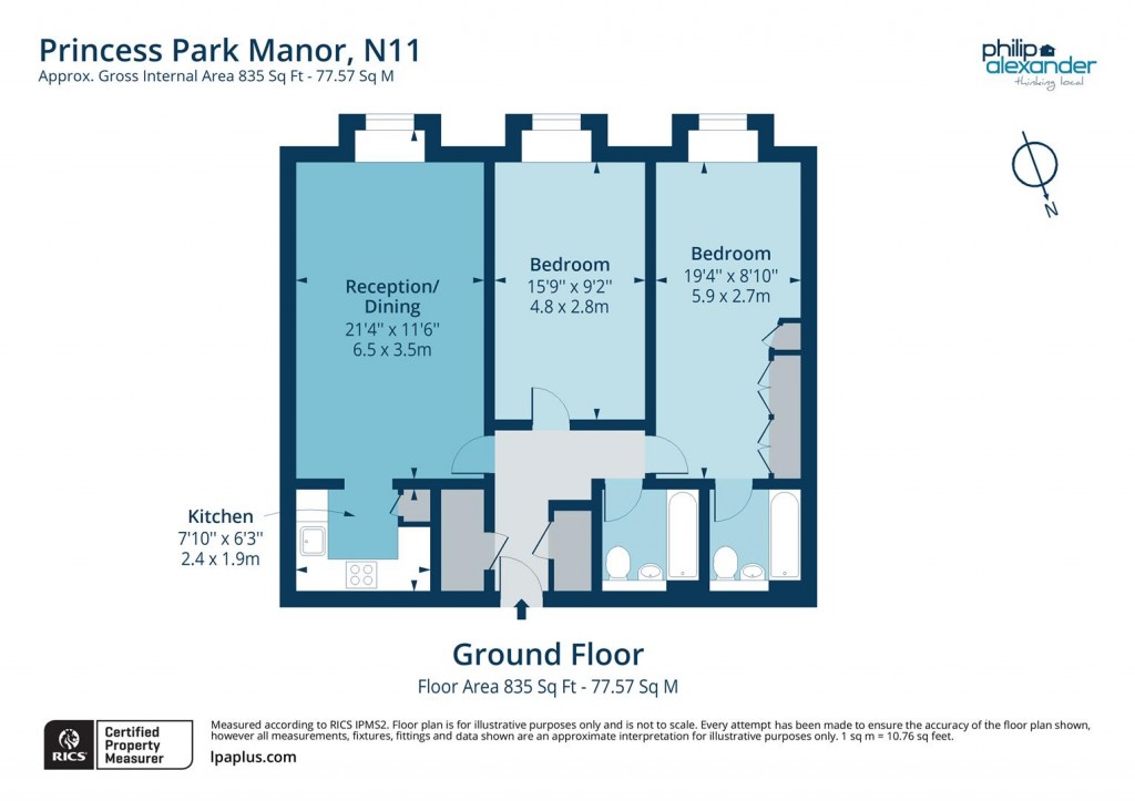 Floorplan for Royal Drive, London