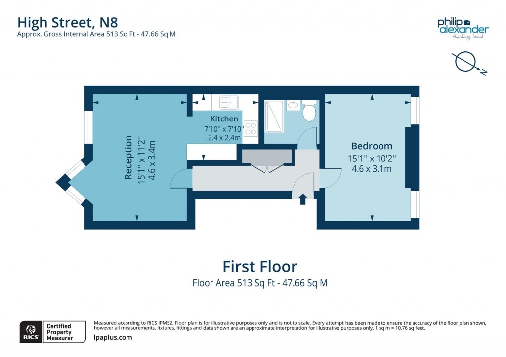 Floorplan for High Street, Hornsey, N8