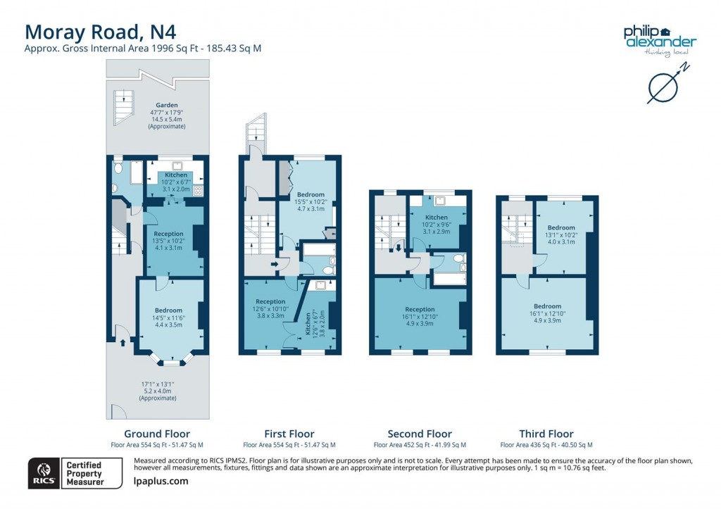 Floorplan for Moray Road, Finsbury Park, London