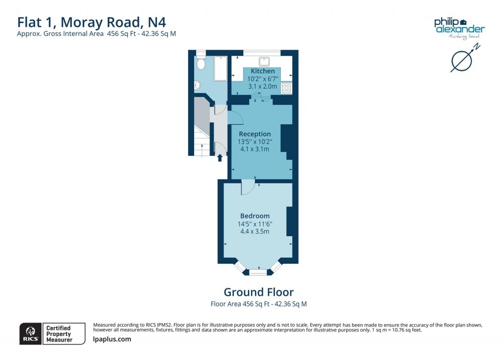 Floorplan for Moray Road, Finsbury Park, London