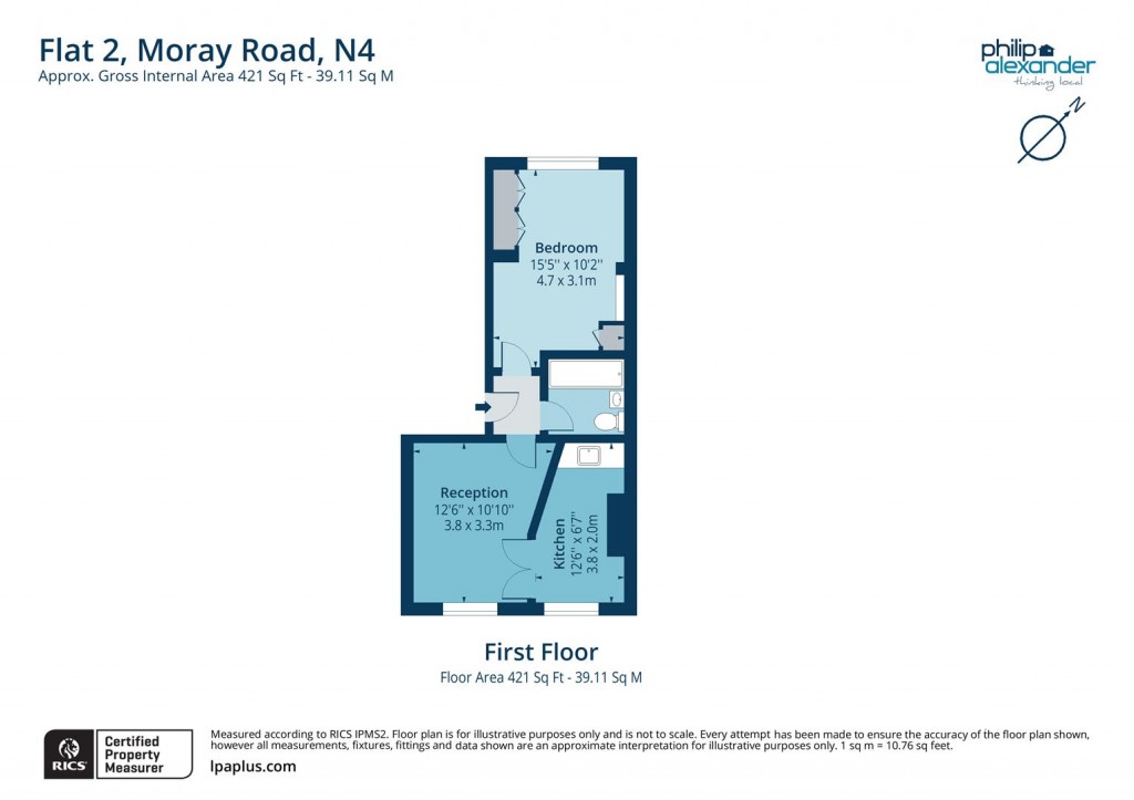 Floorplan for Moray Road, Finsbury Park, London