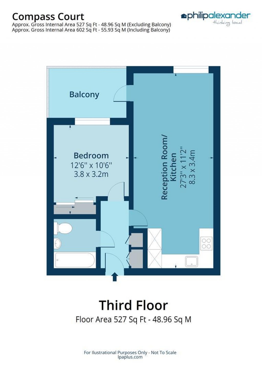 Floorplan for Compass Court, Smithfield Square, Hornsey, N8