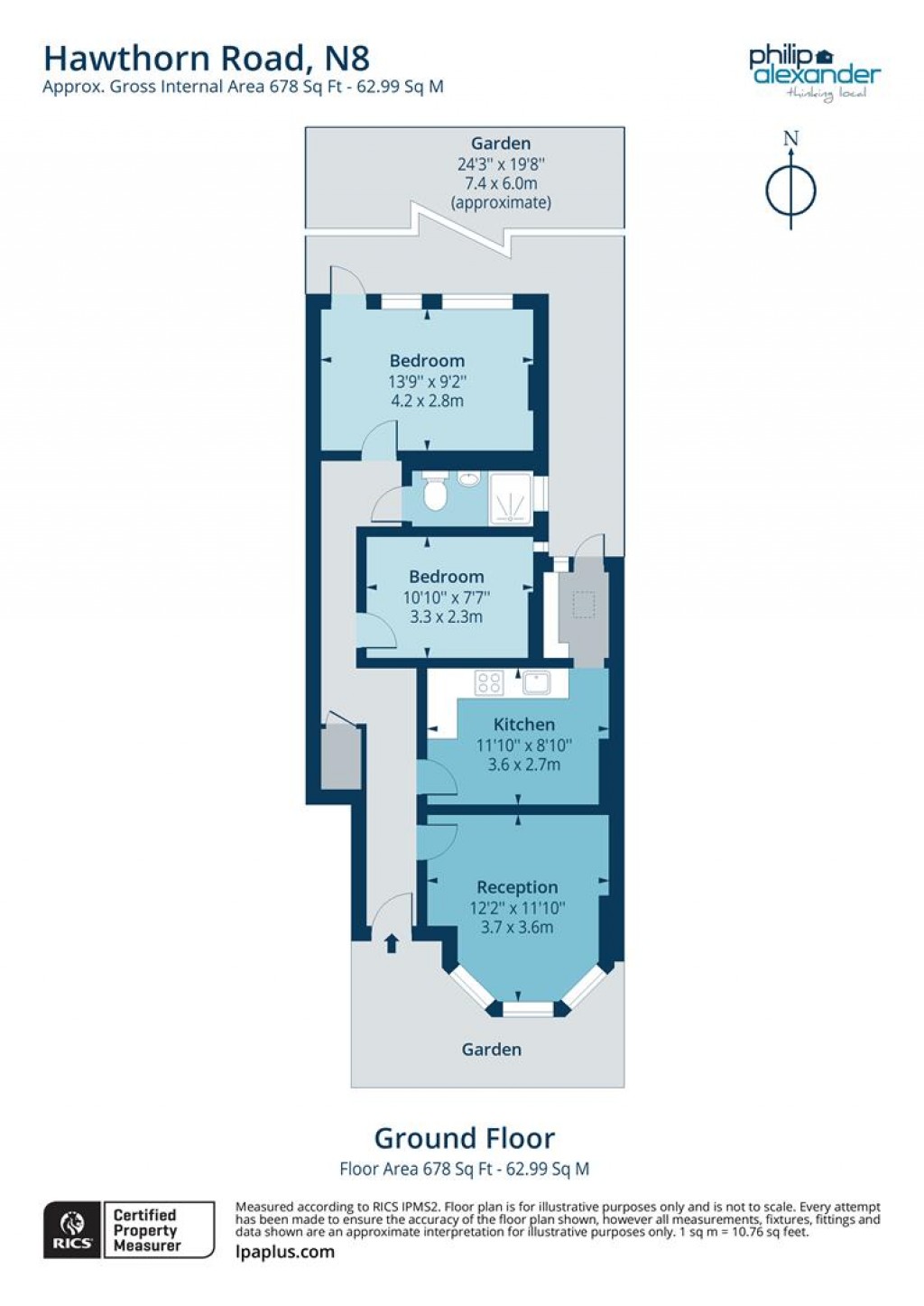 Floorplan for Hawthorn Road, Hornsey, N8
