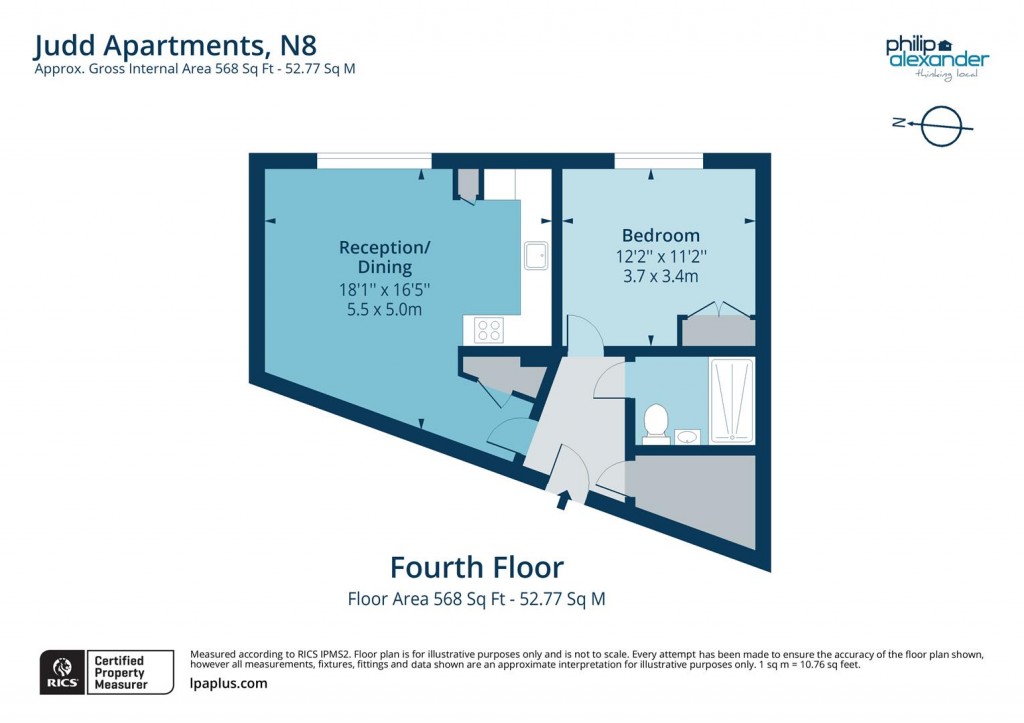 Floorplan for Judd Apartments, Great Amwell Lane, Hornsey, N8