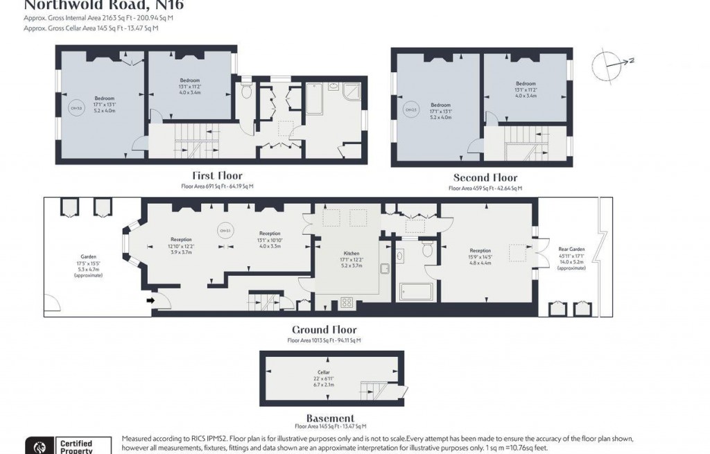 Floorplan for Northwold Road, Stoke Newington, N16