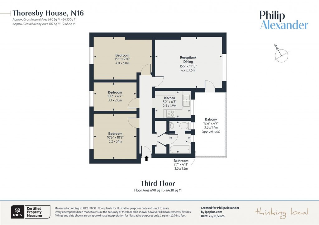 Floorplan for Stoke Newington Church Street, N16
