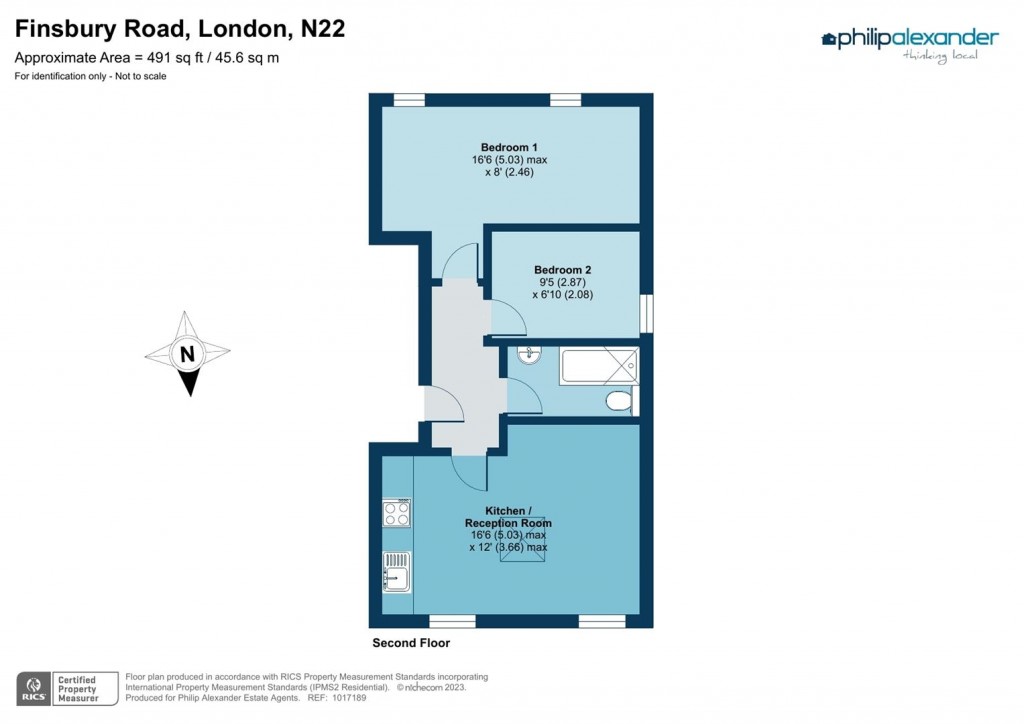 Floorplan for Finsbury Road, Bounds Green, N22