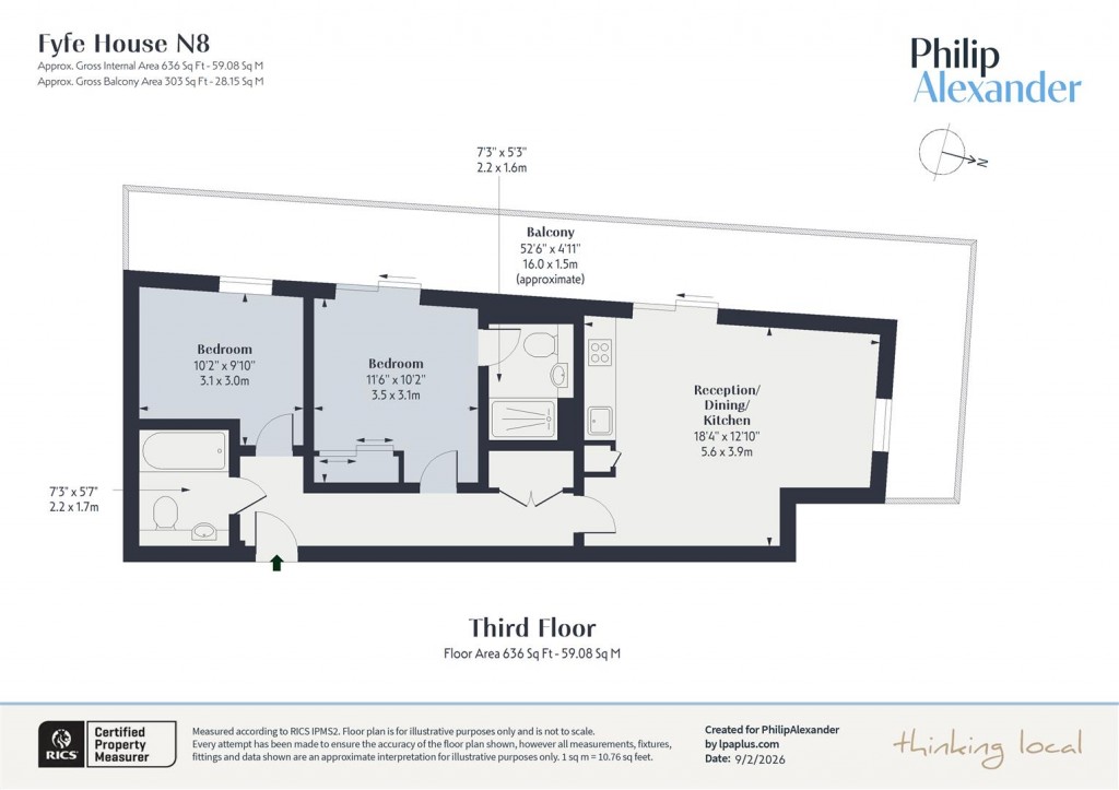 Floorplan for Fyfe House, New River Village, Hornsey, N8