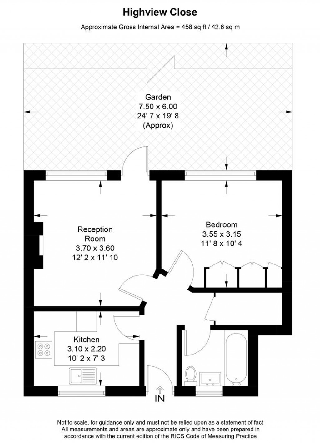 Floorplan for Highview Close, Potters Bar, Hertfordshire, EN6