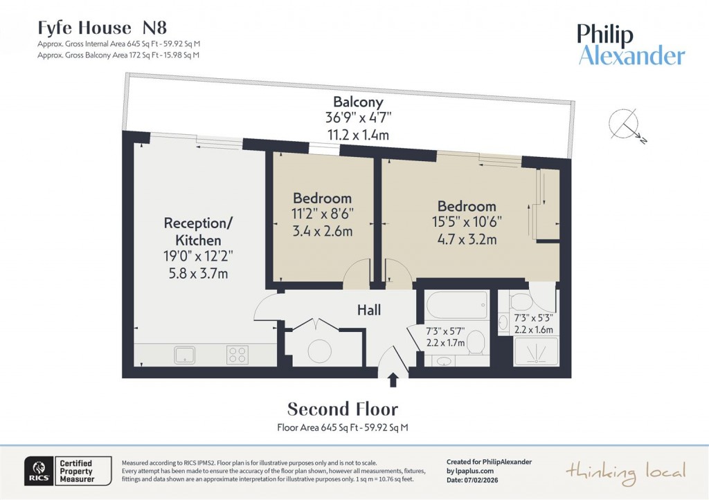 Floorplan for Fyfe House, New River Village, Hornsey, N8