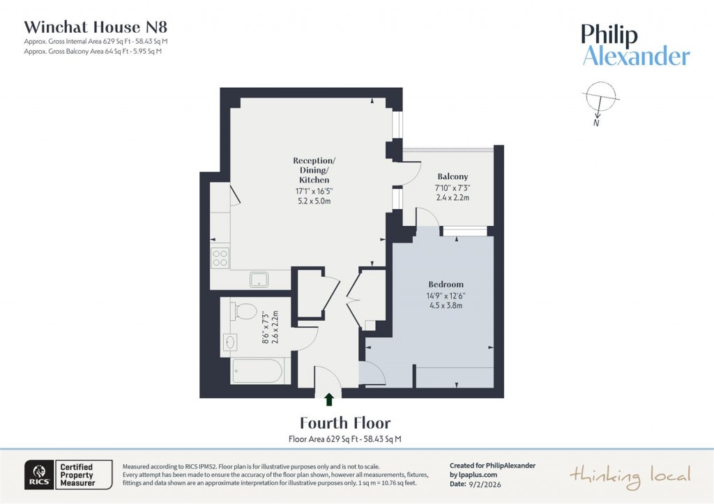 Floorplan for Winchat House, Alexandra Gate, Hornsey, N8