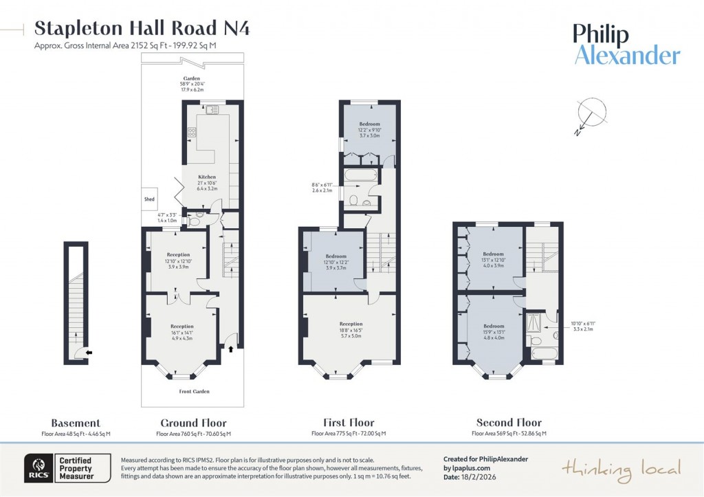 Floorplan for Stapleton Hall Road, Stroud Green, N4