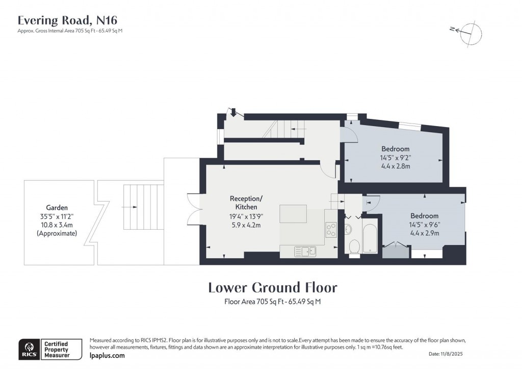Floorplan for Evering Road, Stoke Newington, N16