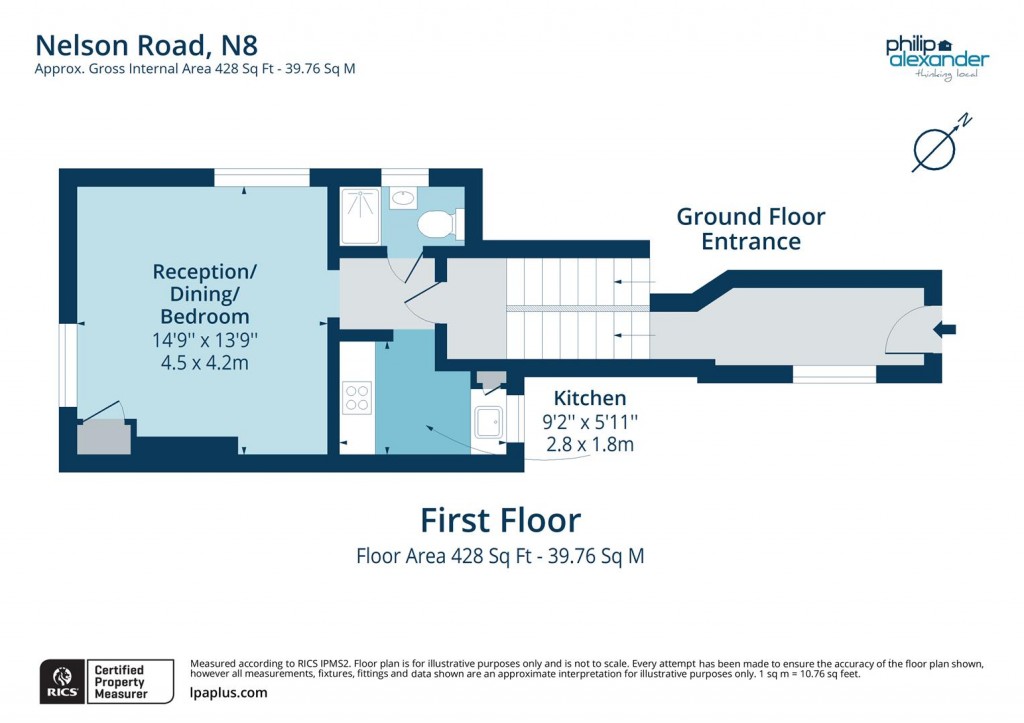 Floorplan for Nelson Road, Crouch End, N8