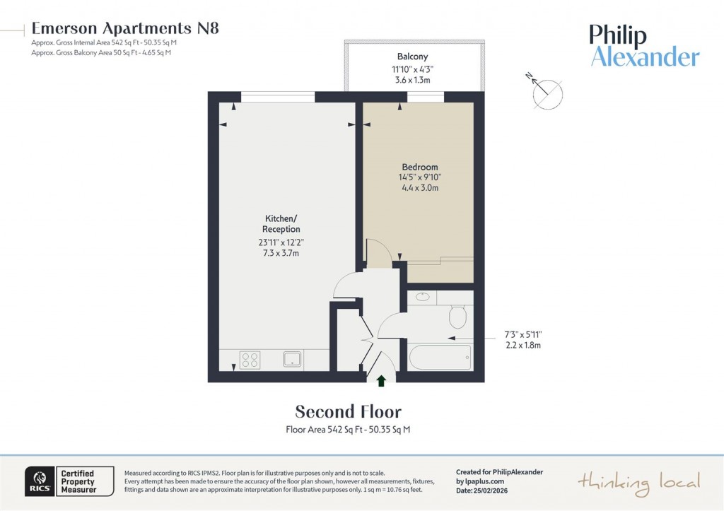 Floorplan for Emerson Apartments, Chadwell Lane, Hornsey, N8