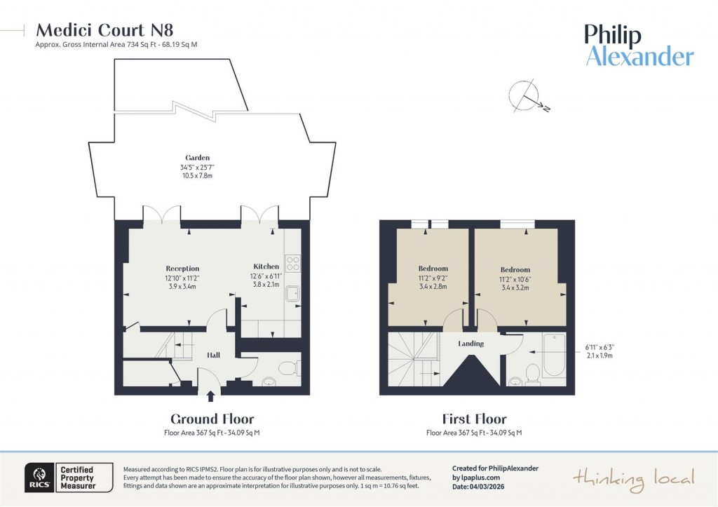Floorplan for Hillfield Avenue, Crouch End, N8