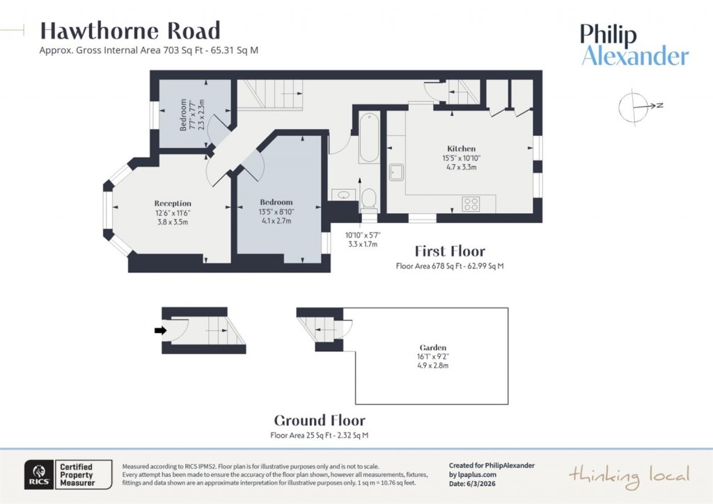 Floorplan for Hawthorn Road, Hornsey, N8