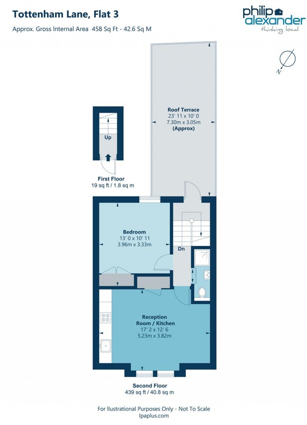 Floorplan for Tottenham Lane, Crouch End, N8