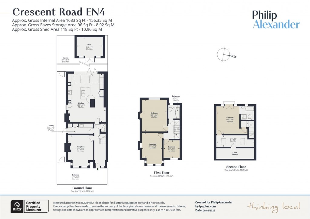 Floorplan for Crescent Road, Barnet, EN4