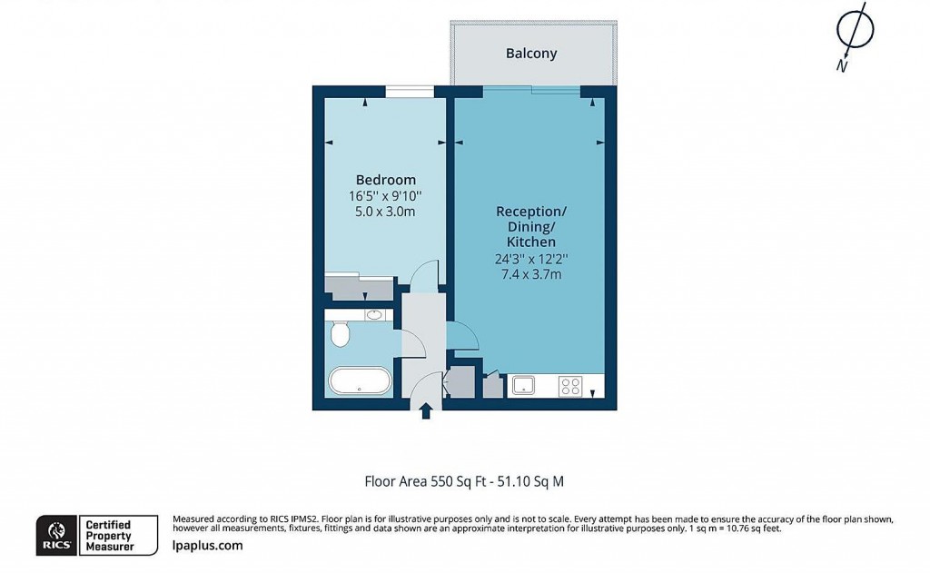 Floorplan for Hudson Apartments, New River Village, Hornsey, N8
