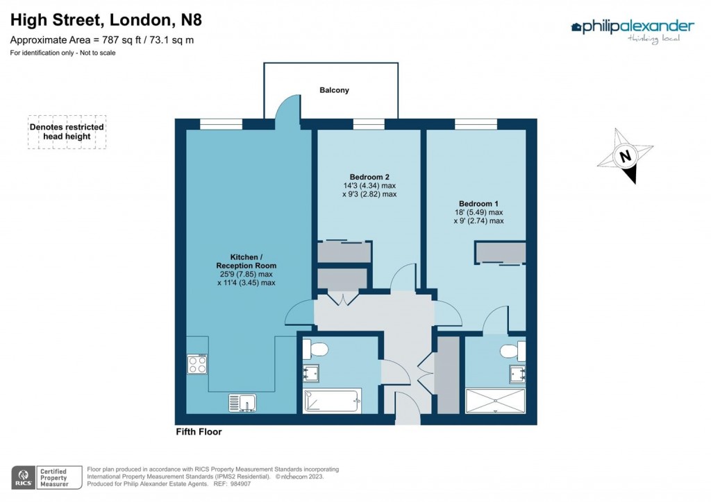Floorplan for Cooper Court, Smithfield Square, Hornsey, N8