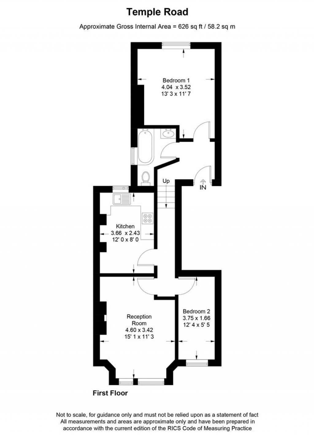 Floorplan for Temple Road, Crouch End, N8