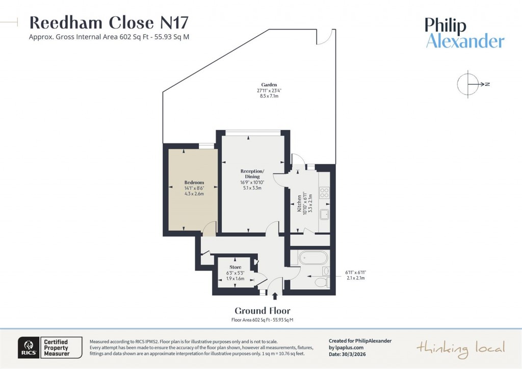 Floorplan for Reedham Close, Tottenham, N17
