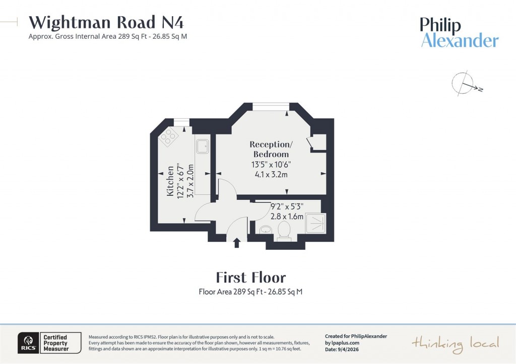 Floorplan for Wightman Road, Hornsey, N4