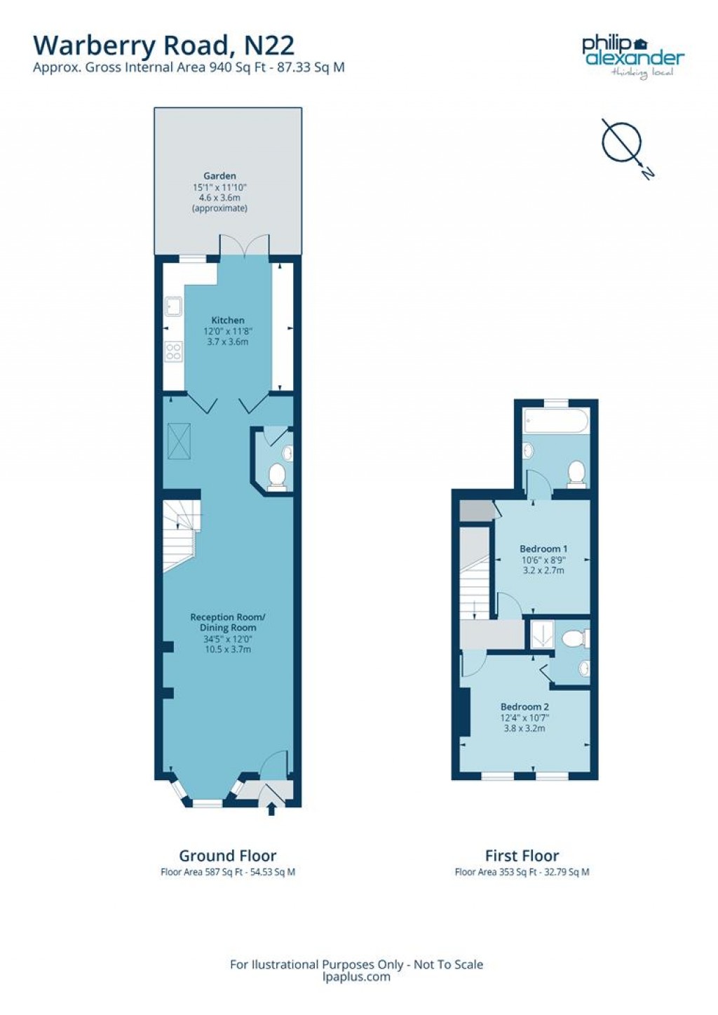 Floorplan for Warberry Road, Wood Green, N22