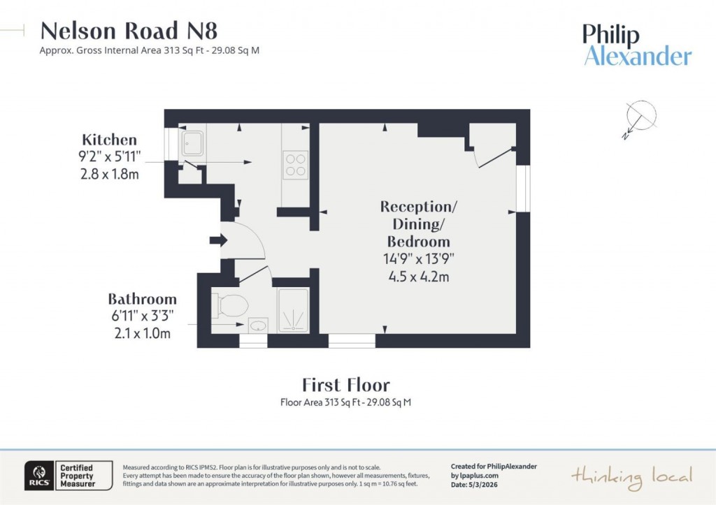 Floorplan for Nelson Road, Crouch End, N8