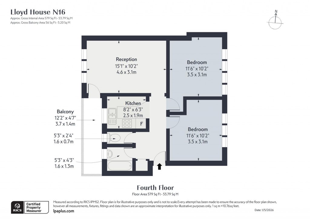 Floorplan for Lloyd House, Stoke Newington Church Street, N16