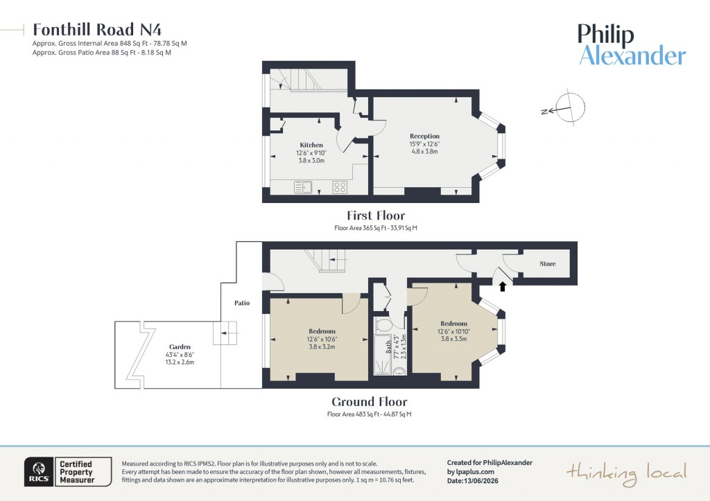 Floorplan for Fonthill Road, Finsbury Park, N4