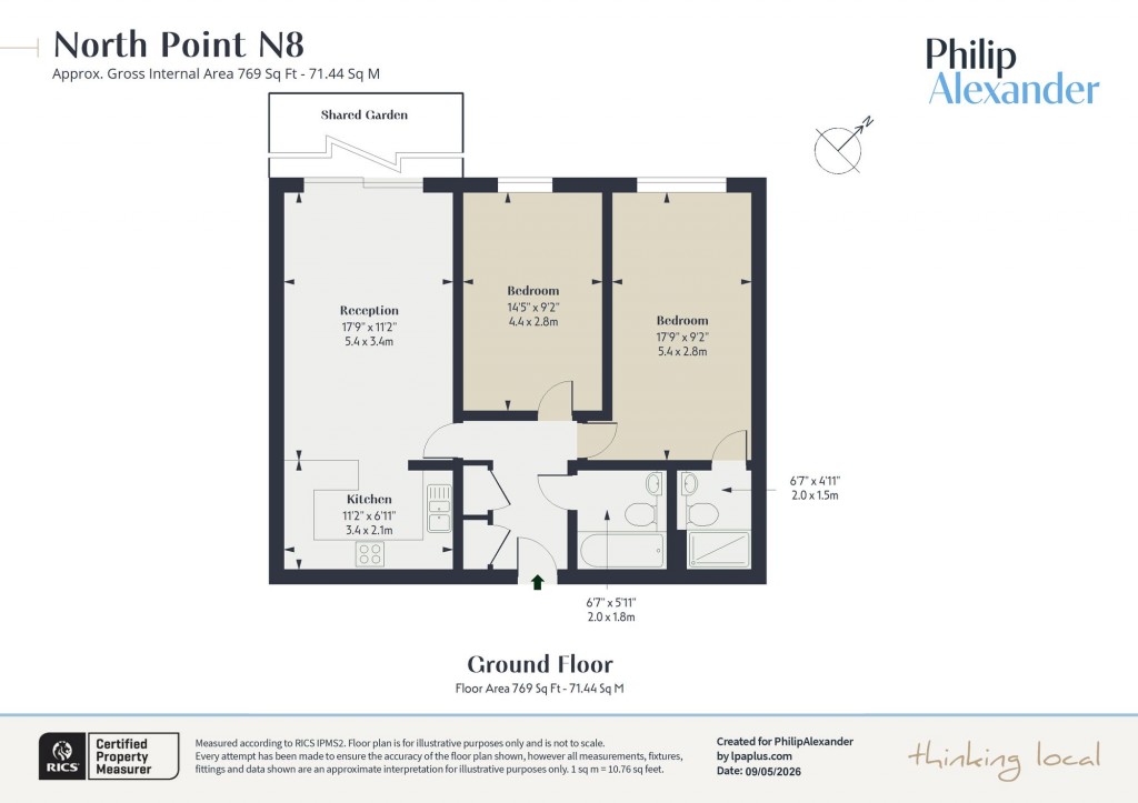 Floorplan for North Point, Tottenham Lane, Crouch End, N8