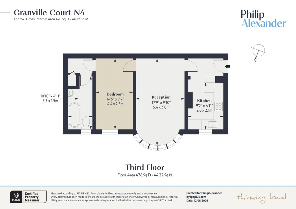 Floorplan for Mount View Road, Granville Court Mount View Road, N4