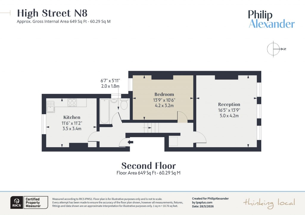 Floorplan for High Street, Hornsey, N8