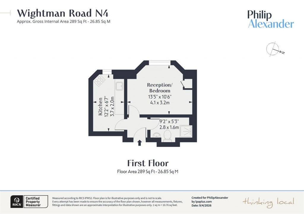 Floorplan for Wightman Road, London, N4