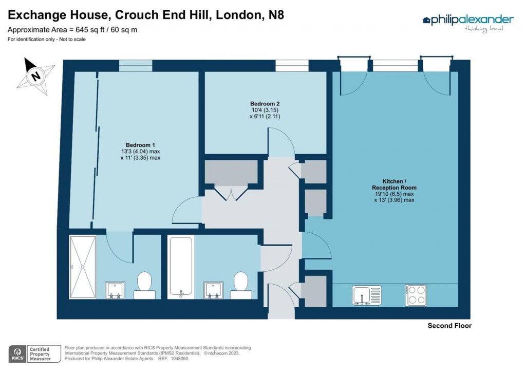 Floorplan for Exchange House, Crouch End Hill, N8