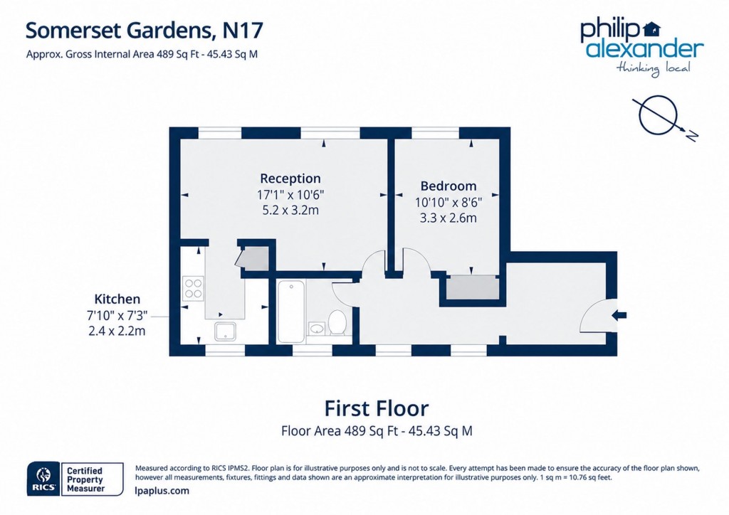 Floorplan for Somerset Gardens, Creighton Road, Tottenham N17