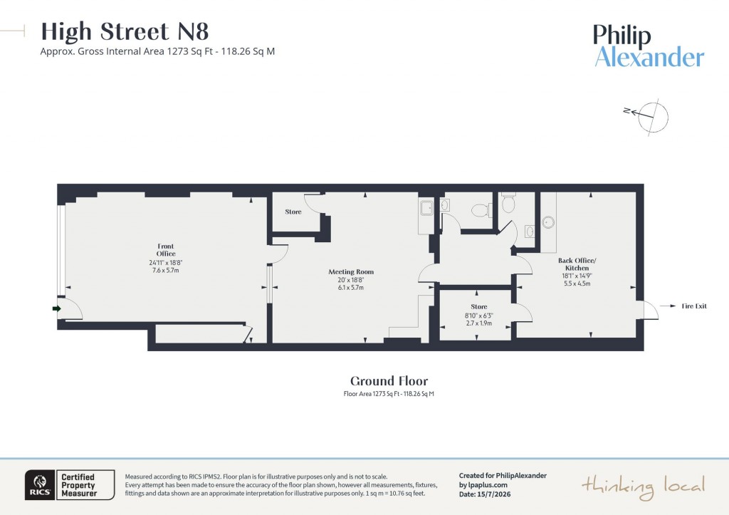 Floorplan for High Street, Hornsey, N8