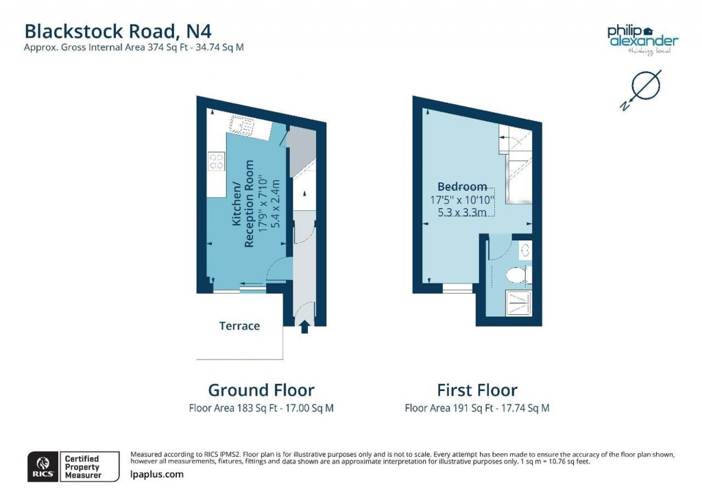 Floorplan for Blackstock Road, Finsbury Park, N4