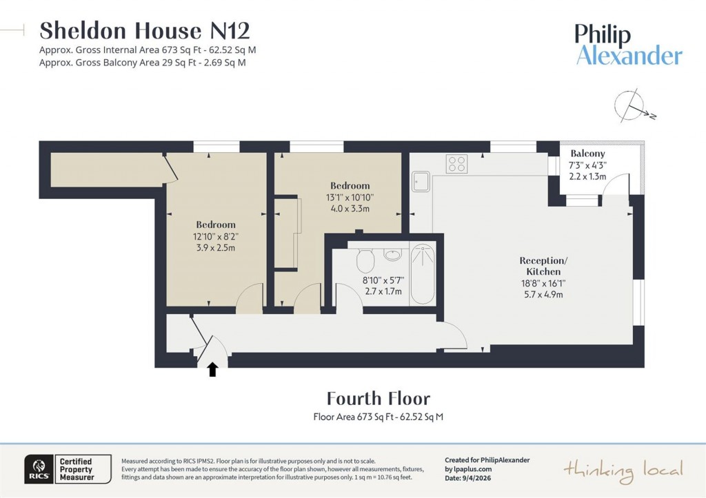 Floorplan for Sheldon House, High Road, North Finchley, N12