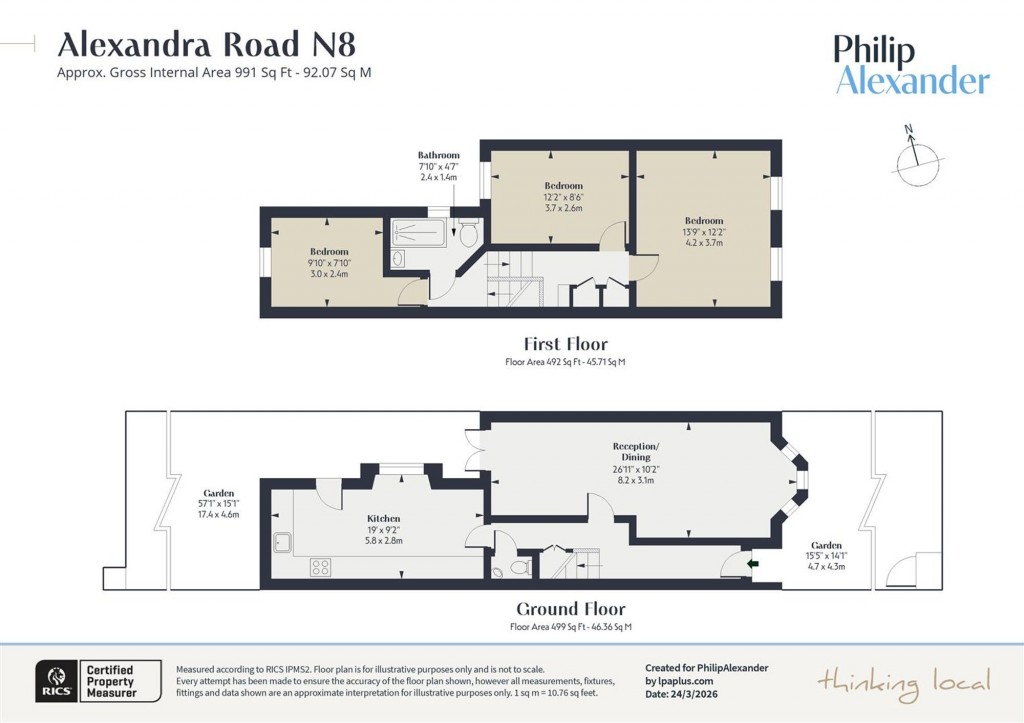 Floorplan for Alexandra Road, Hornsey, N8