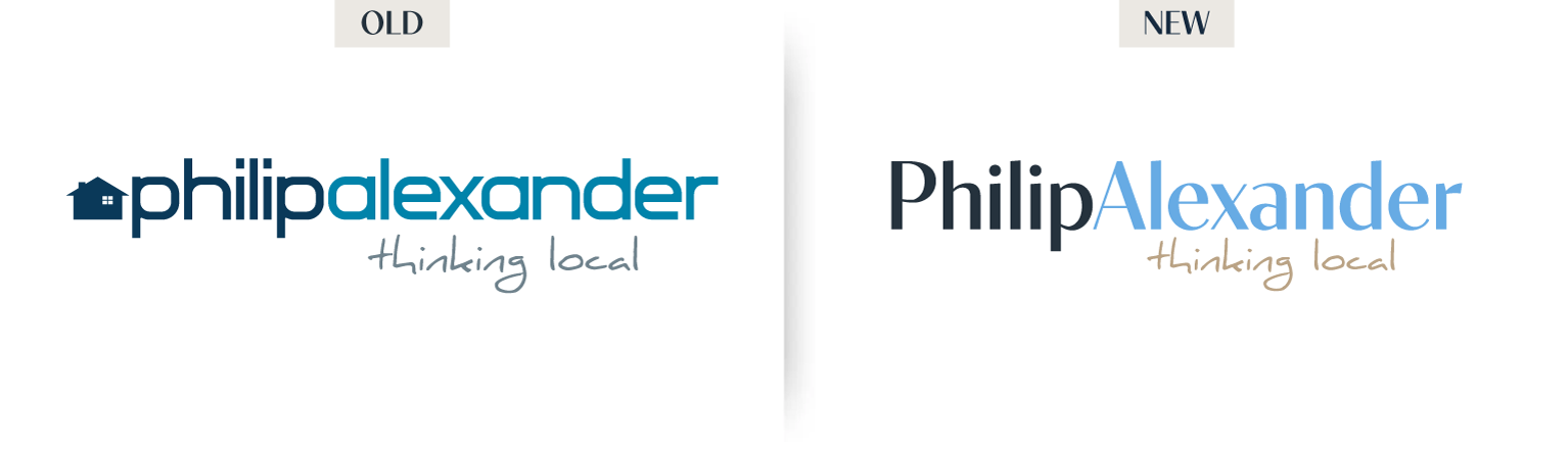 PhilipAlexander_old_and_new_logos_tablet