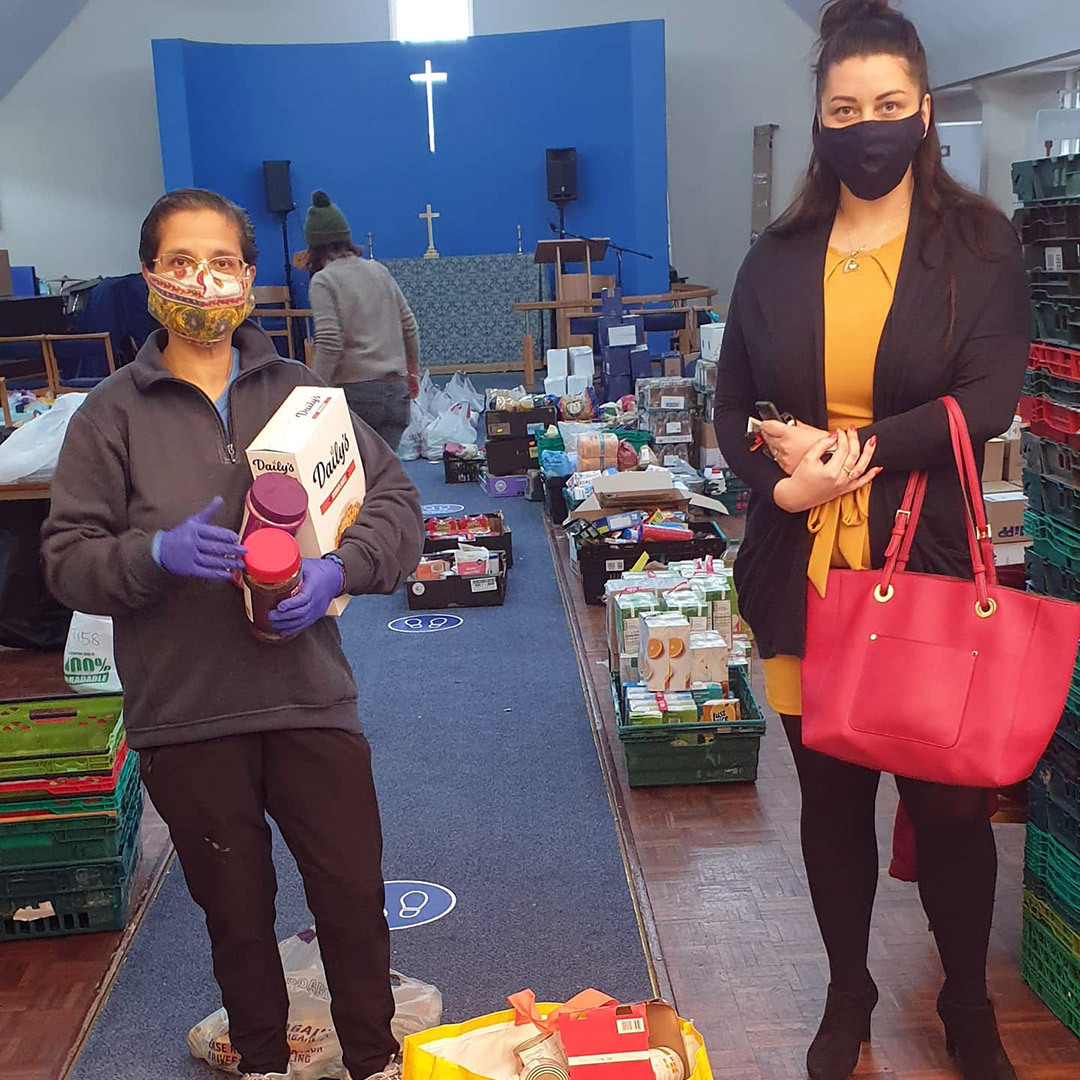 Kalina delivers donations to Hornsey Food Bank